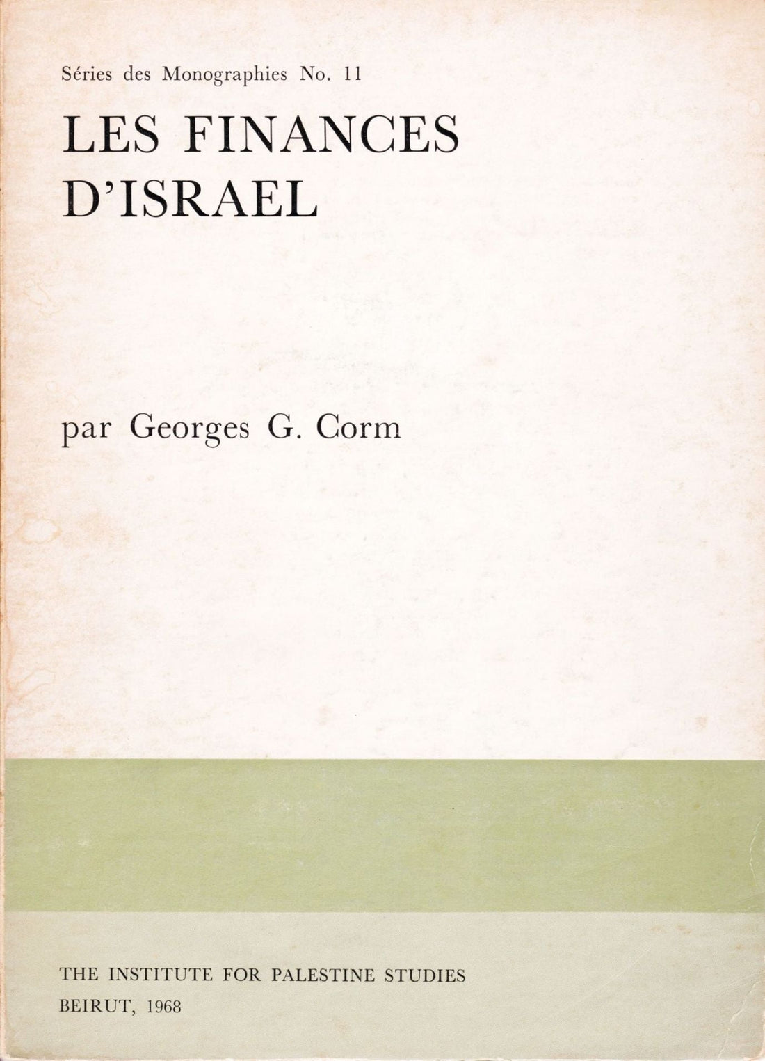 Les Finances D'Israel / 1968